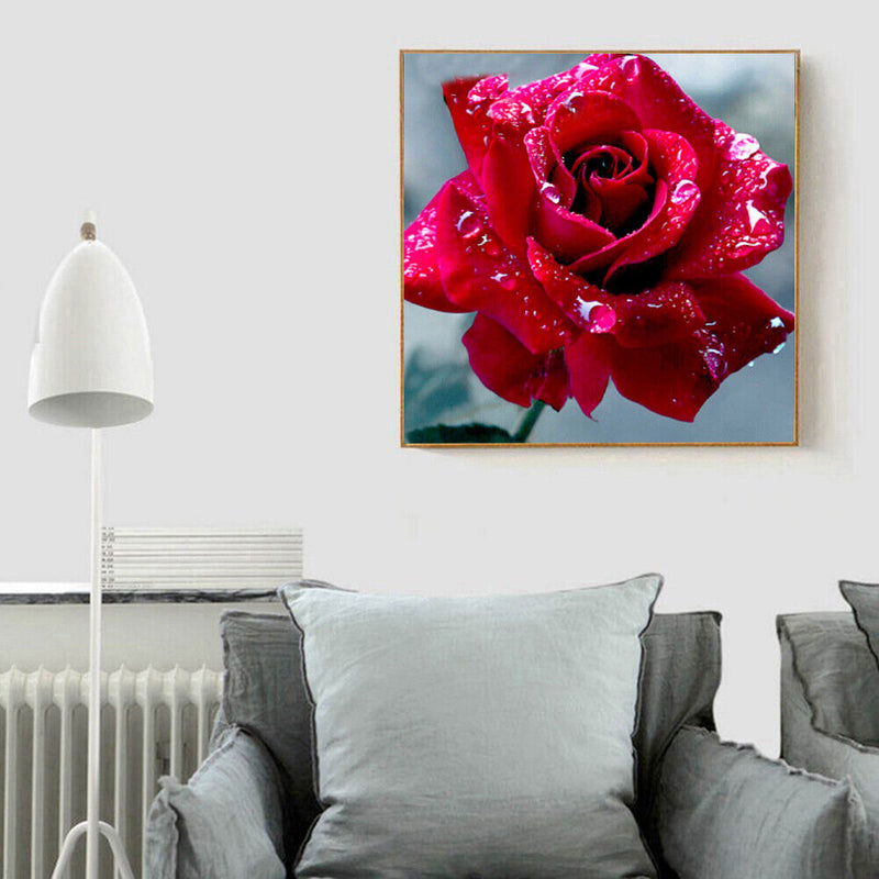 DIY Roses Diamond Painting Cross Stitch Embroidery Mosaic Kit Room Decor