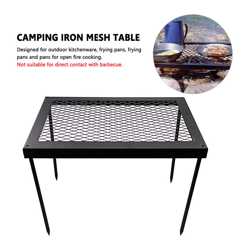 Reusable Outdoor Iron Net Table Camping BBQ Picnic Cooking Grill Mat Racks Newly
