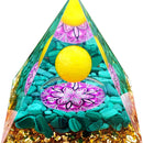 Crystal Orgonite Pyramid Healing Energy Reiki Chakra Home Office Decor (G)