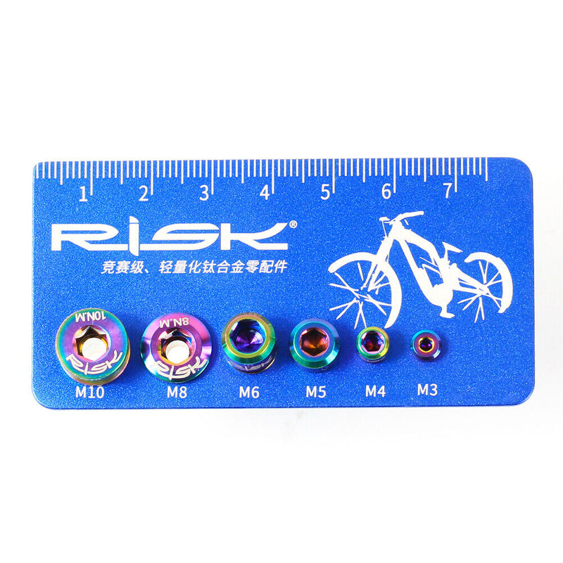 RISK Portable Screw Measuring Ruler MTB Road Bicycle Length Meter Measure Tool