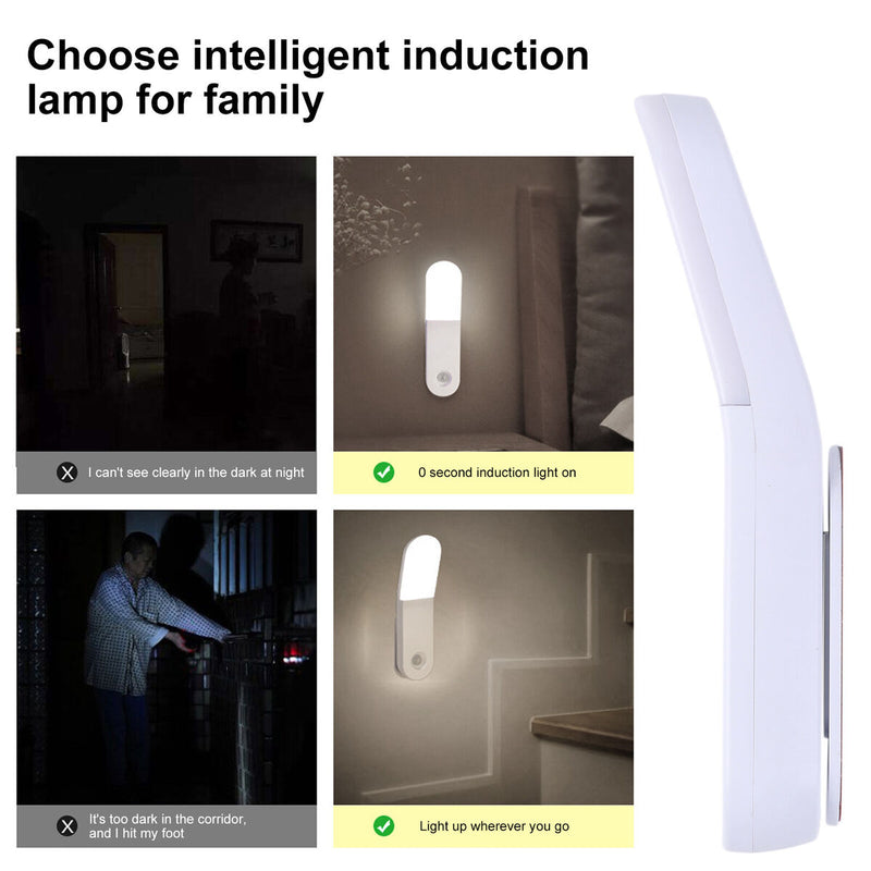 LED Motion Sensor Light - Perfect for Stair Hallway Bedroom Kitchen Cabinet