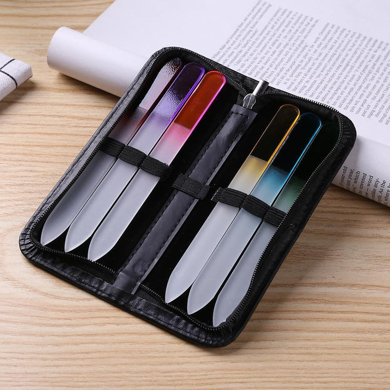 6pcs Pro Glass Nail Art Files Polishing Grinding Manicure Pedicure Tools