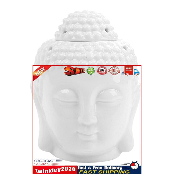 Essential Oil Burner Diffuser, Ceramic Buddha Head Aroma Candle Holders Newly