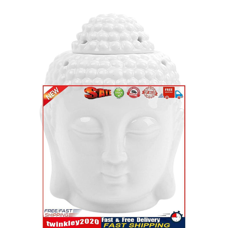 Essential Oil Burner Diffuser, Ceramic Buddha Head Aroma Candle Holders Newly