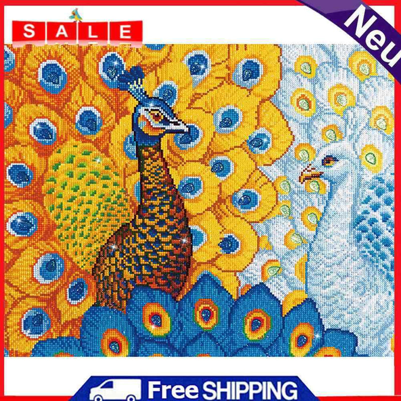 DIY Peacock Painting Picture of Home Wedding Direction Kit Full Round Drill