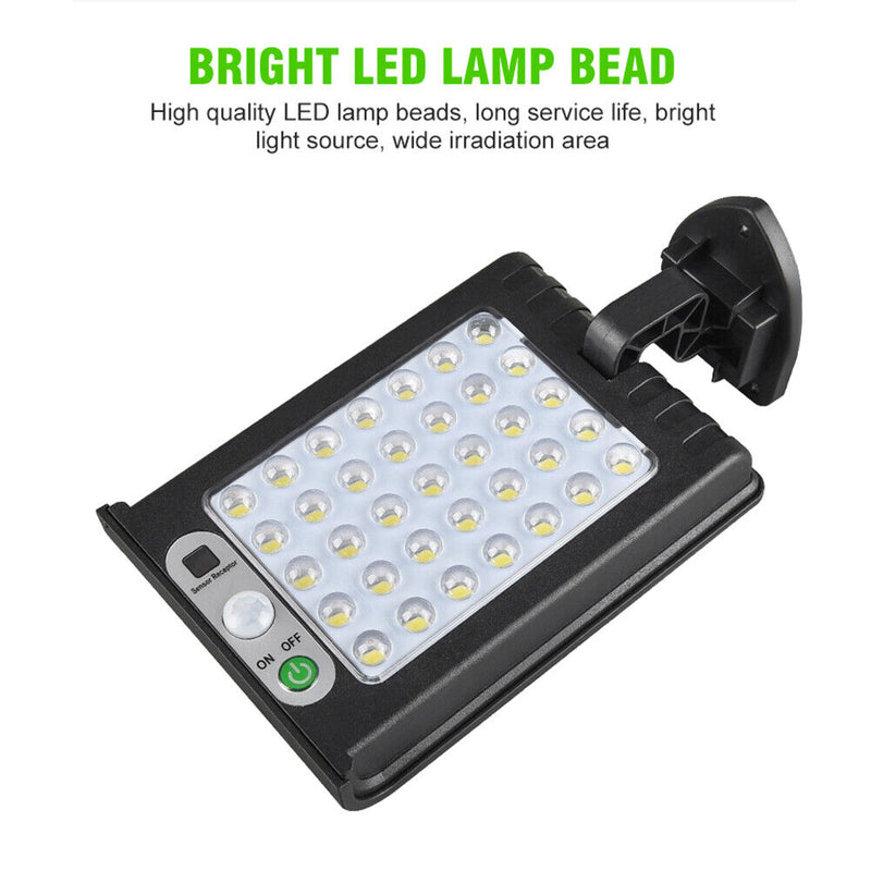 Outdoor Solar Wall Light Waterproof Motion Sensor COB Lamp Street Light (A)
