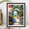 Garden Landscape Frameless DIY Oil Paint by Numbers Kit Handpainted Artwork