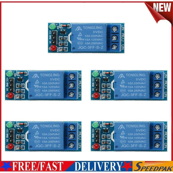 5pcs 1 Channel DC 5V Relay Switch Module for Arduino Raspberry Pi ARM AVR #F
