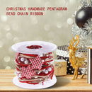 Christmas Ribbon Decorations 16.4 ft Star Bead Chain Gifts Wrap Ribbons