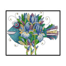 Partial Embroidery DIY Beautiful Fish 14CT Stamped Kit Cross Stitch Craft