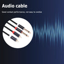 Dual RCA Male to Dual 6.35mm Jack Male Audio Cable for Mixer Amplifier Splitter
