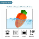 Stainless Steel Silicone Carrot Cutlery Feeding Plate Training Spoon Set Newly