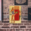 20x30cm Sexy Girl Print Rectangular Metal Retro Tin Drawing Flat Style (1)