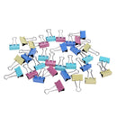 60pcs/set 15mm Colorful Stainless Steel Binder Clips Paper Clip Stationery Newly