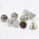 Button for Jeans Kit, 17mm Steel Jean Button Replacement Fit to Clothing Jacket