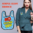 Letters Simple Badge Brooch Cartoon Pins Jacket Decor Jewelry Gift (Blue)
