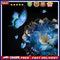 11CT Embroidery Blue Flowers Pattern Cotton Thread Stamped DIY Cross Stitch K