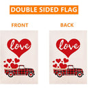 Love Car Door Decoration Flag for Home Linen Flag Wall Plaque Hanging Ornam