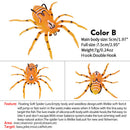 7.5cm/7g Floating Spider Soft Plastic Fishing Bait w/ Hook Bionic Lure (B) Newly