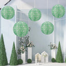 Solar Lantern Outdoor Hanging Lamp Festival Home Ornaments (Green Daisy) Newly