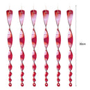 6pcs Bird Repellent Stick Reflective Spiral Deterrent Garden Decor (Red) Newly