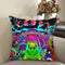 #A Polyester Bedroom Glowing Cushion Case Aliens Printed Sofa Car Decorative S