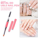 Double-Ended Nail Pen Poly Nail Gel Brush Stainless Steel (Watermelon Red) UK