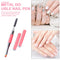 Double-Ended Nail Pen Poly Nail Gel Brush Stainless Steel (Watermelon Red) UK
