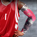 Printing Ice Silk Arm Sleeves Seamless Sun UV Protection Arm Covers for Summer