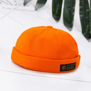 Fashion Hip Hop Docker Pumpkin Cap Unisex Brimless Beanie Skullcap (Orange)