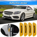 4pcs Car OPEN Reflective Tapes Warning Mark Open Car Door Stickers (Orange)