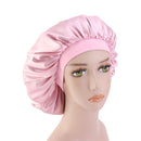 Satin Bonnet Silk Sleep Cap Adjustable Large Hair Bonnet with Elastic Soft Ba