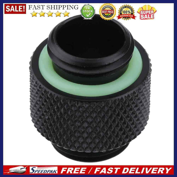 10mm G1/4 External Thread Hose Connector for PC Water Cooling(Black)