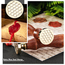 Retro Wax Seal Geometric Pattern Sealing Wax Stamp Wood Handle Crafts