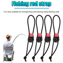 Elastic Fishing Rod Tie Strap Bungee Leash Pole Tie Down Wrap Band (4pcs) Newly