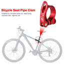 Bike Seat Tube Clip Quick Release MTB Bicycle Seatpost Clamp (Red 34.9mm) Newly