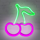 Cherry Fruit LED Neon Light Colorful Neon Sign Night Lamp Hanging Decor (B)