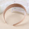 Solid Color Hair Hoops Simple Headband Women Girls Wide Hairband (Beige)