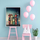 Abstract Book Cabin 5D DIY Full Round Diamond Painting Canvas Rhinestone Artwork