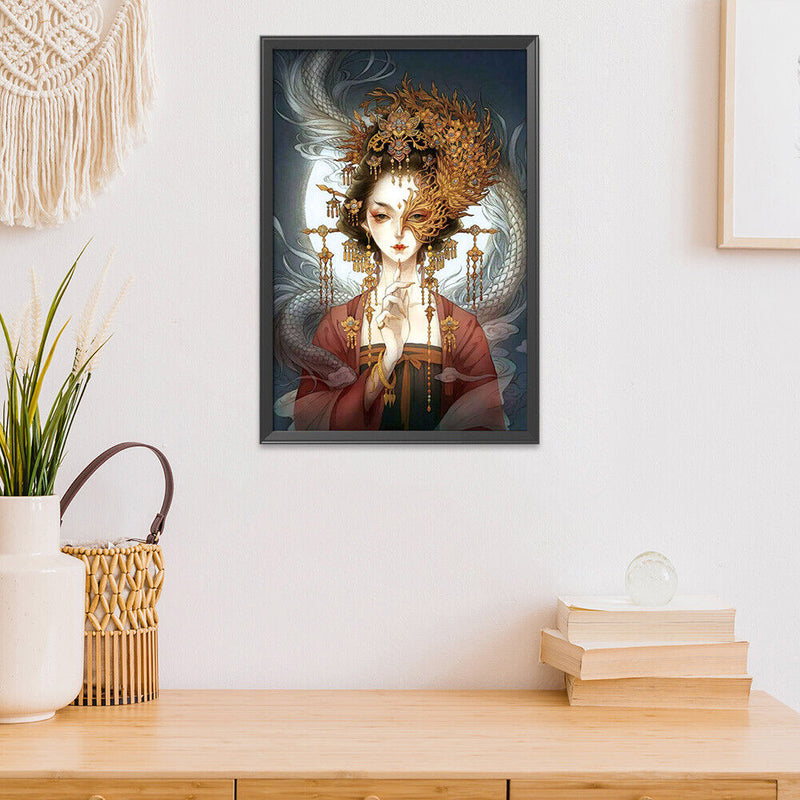 Female Cross Stitch Embroidery Needlework Kit DIY 11CT Stamped Handwork Wall Art
