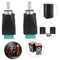 2pcs Speaker Wire Cable to Audio Male RCA Connectors Adapters Jack Plug Newly
