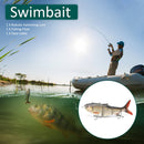 Robotic Fishing Lure Electric Wobbler 4-Segment Auto Swimbait USB (BL-379) Newly