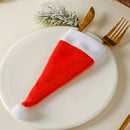 Pocket Christmas Decor Bag Fashion Wine Bottle Hat Home Ornament Cutlery Pouch