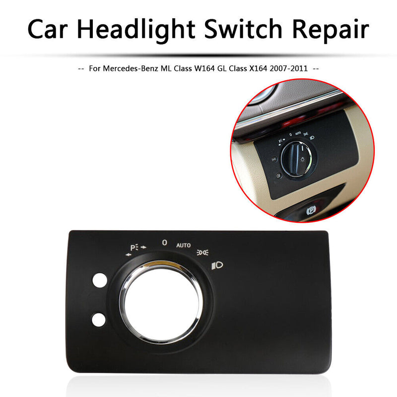 Headlight Switch Repair Cover for Mercedes-Benz W164 2007-2011 (Black A) Newly