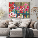 Fence Birds Flowers Oil Paint By Numbers DIY Acrylic Painting on Canvas Arts Kit