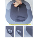 Nordic Style Entrance Door Mat Absorbent Floor Bathroom Carpet (Oval Blue) Newly