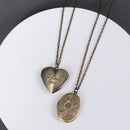 Three-dimensional Carving Photo Picture Locket Necklace Pendant Heart Shaped