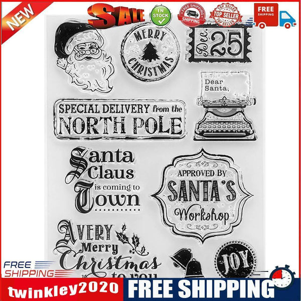 Silicone Clear Stamps Christmas Santa Claus for DIY Scrapbook/Photo Album
