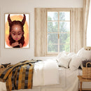 5D DIY Diamond Painting Full Round Drill Brown Little Girl Wall Decor Rhine