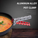 Camping Anti-Scald Pot Pan Bowl Gripper Outdoor Handle Holder Clip (Red) Newly